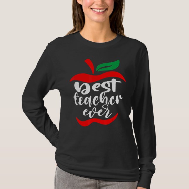 Camiseta Melhor Professora Alguma Vez Obrigado A Dar A Sua  (Frente)