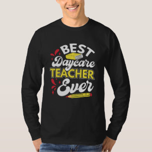 Camiseta Melhor Professora De Daycare Apprec Provedor Engra