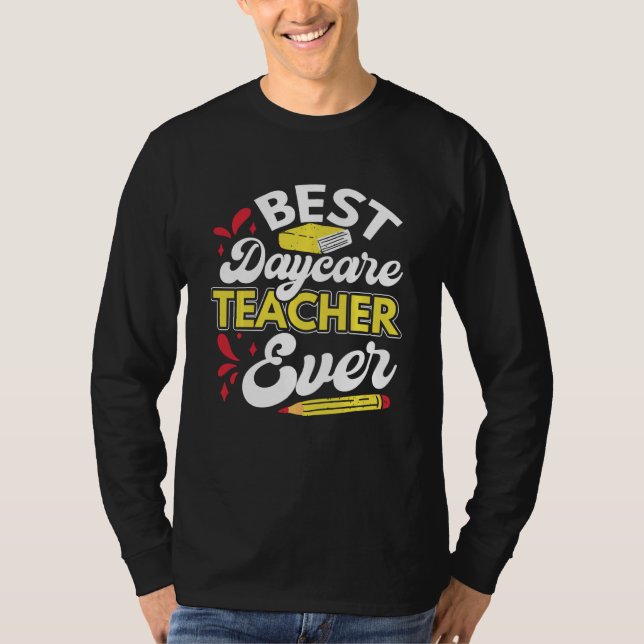 Camiseta Melhor Professora De Daycare Apprec Provedor Engra (Frente)