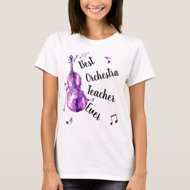 Camiseta Melhor Professora De Orquestra Alguma Vez Padroniz (Frente)