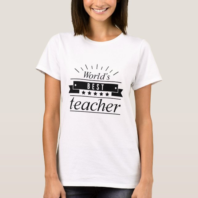Camiseta Melhor Professora do Mundo (Frente)