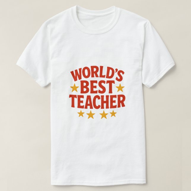 Camiseta Melhor Professora do Mundo (Frente do Design)