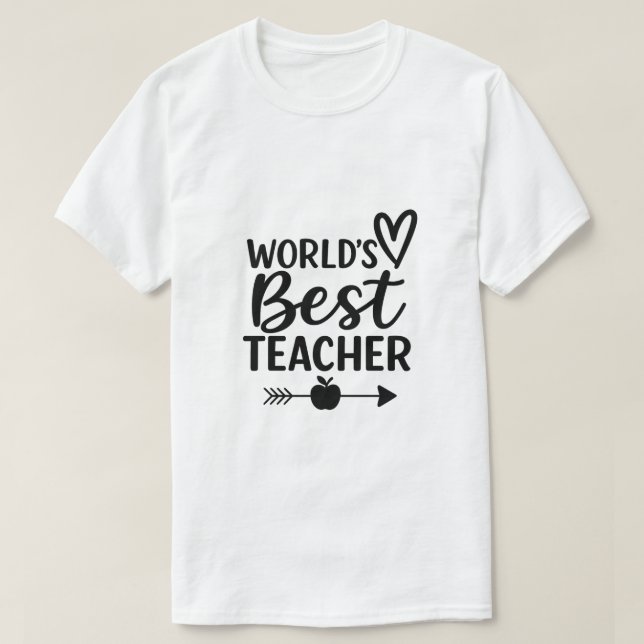 Camiseta Melhor Professora do Mundo (Frente do Design)