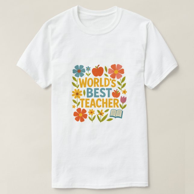 Camiseta Melhor Professora do Mundo (Frente do Design)