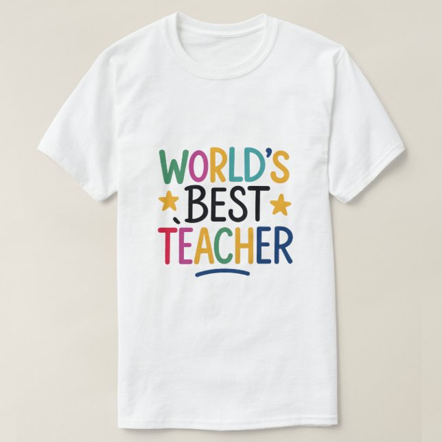 Camiseta Melhor Professora do Mundo (Frente do Design)