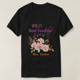 Camiseta Melhor Professora do Mundo Alguma Vez Personalizad