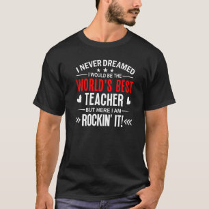 Camiseta Melhor Professora do Mundo para as Mulheres