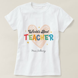 Camiseta Melhor Professora do Mundo Personalizado