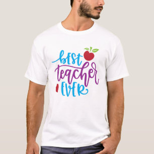 Camiseta Melhor Professora do Mundo - Tipografia Bonita com