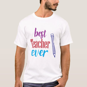 Camiseta Melhor Professora já Gráfico de Lápis