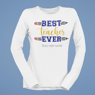 Camiseta Melhor Professora Personalizada De Todos Os tempos
