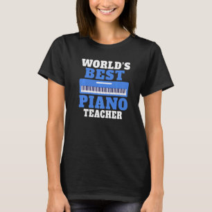 Camiseta Melhor Professora Piano do Mundo Musical Premium