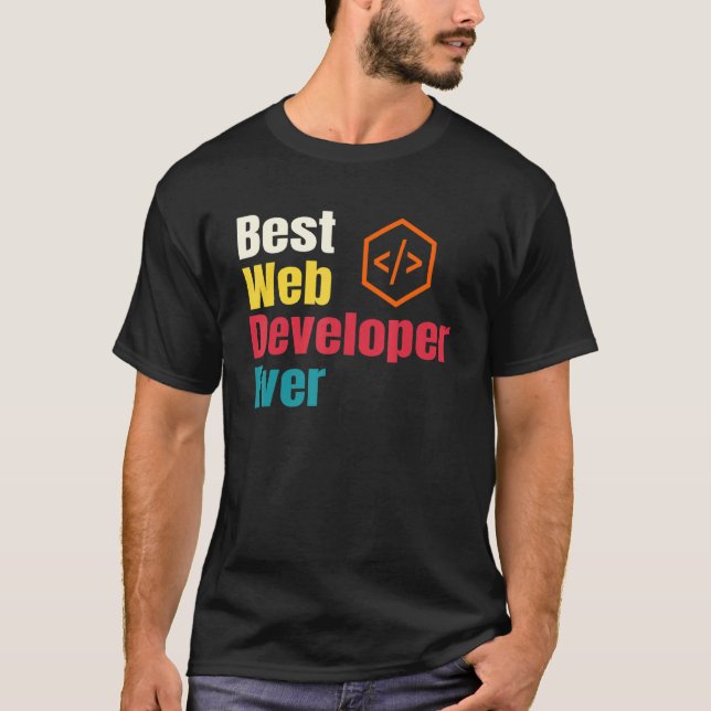 Camiseta Melhor Programador de Site de Desenvolvedor Web Co (Frente)