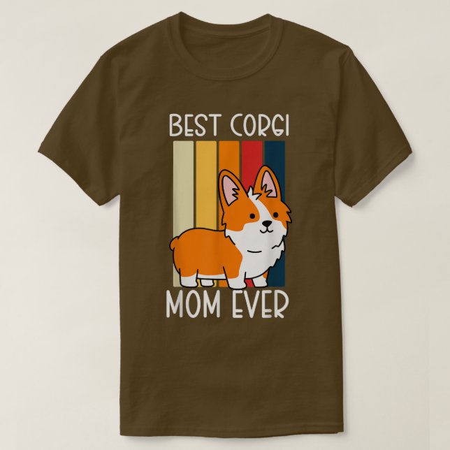 Camiseta Melhor Proprietária Da Mãe De Corgi (Frente do Design)