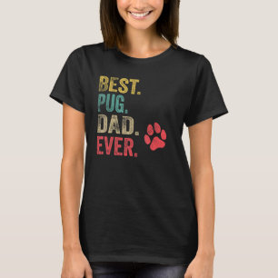 Camiseta Melhor Pug Dad de todos os tempos vintage homens p