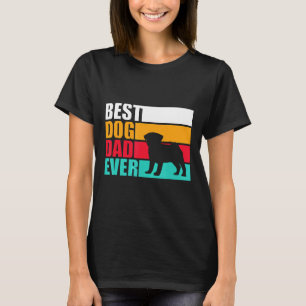 Camiseta Melhor Pug Pai de Cachorro de Sempre Para Homens