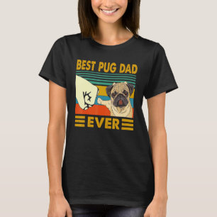 Camiseta Melhor Pug Pai de Sempre Pug Divertido Para Homens