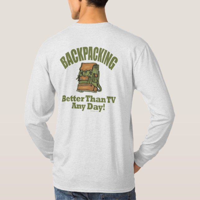 Camiseta Melhor que a TV - Backpack (Verso)