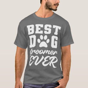 Camiseta Melhor Retrô de Amizade de Dog Groomer Dog Pai