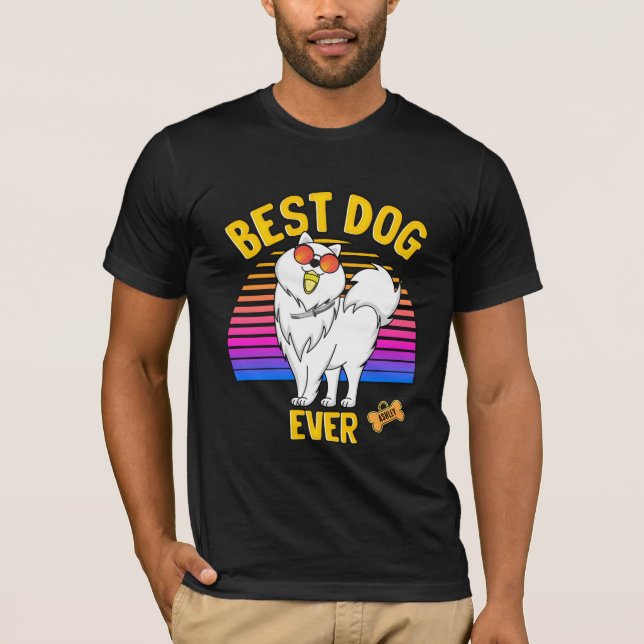 Camiseta Melhor Retrô De Cão Pomerano Nunca (Frente)