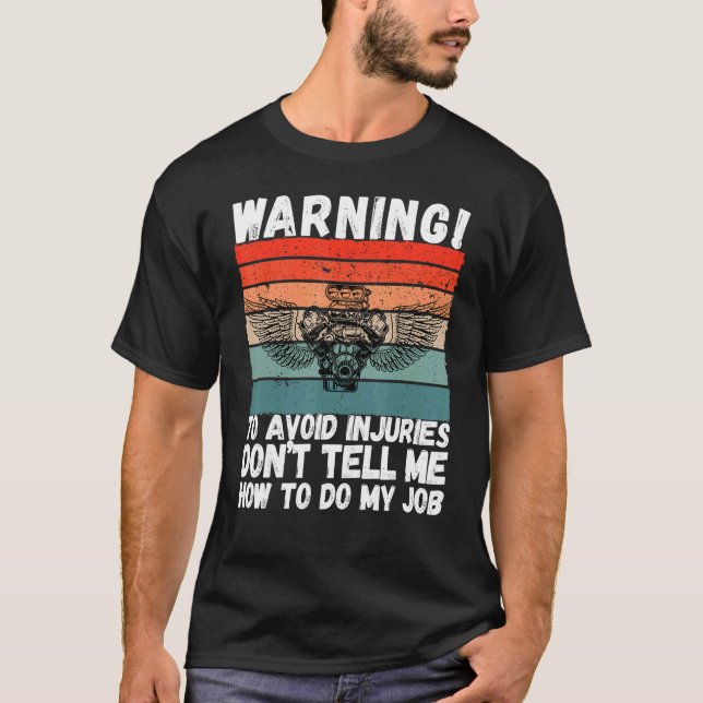 Camiseta Melhor Retrô Mecânico Do Carro Mecânico Diesel Vin (Frente)