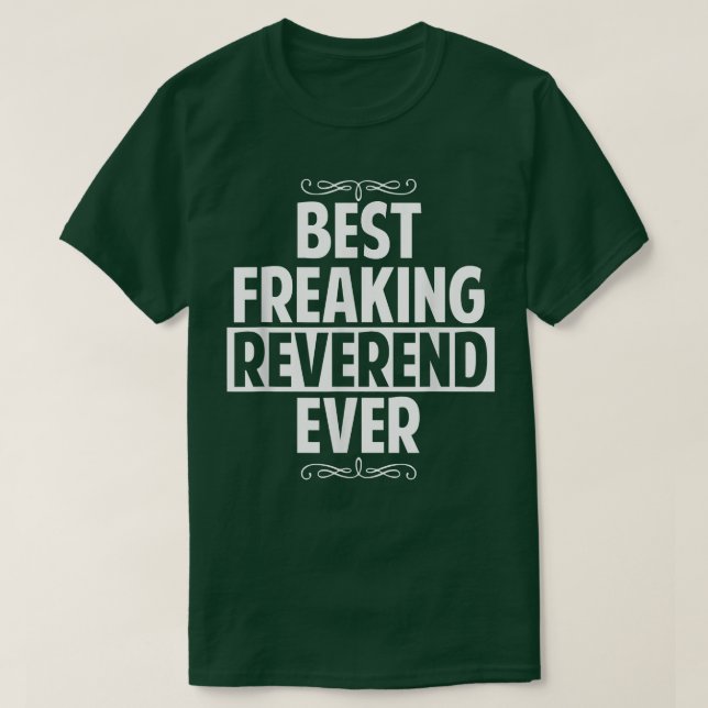 CAMISETA MELHOR REVERENDO DE LIVRE NUNCA (Frente do Design)