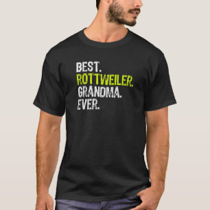Camiseta Melhor Rottweiler Avó Nunca Cachorro