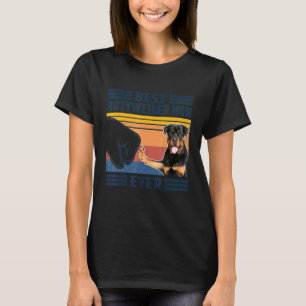 Camiseta Melhor Rottweiler Mãe Cachorro Mãe Mães
