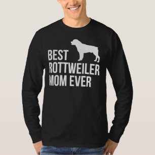 Camiseta Melhor Rottweiler Mãe Meninas Mulheres Rottie