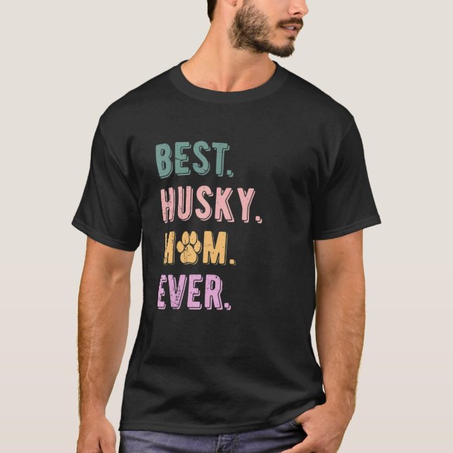 Camiseta Melhor Rouco Mãe Alguma Vez Mulher Siberiana Husky (Frente)