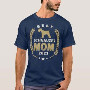 Camiseta Melhor Schnauzer Mãe 2023 Cachorro Esquisito Laure