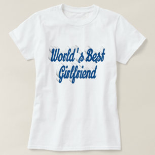 Camiseta Melhor script azul Namorada