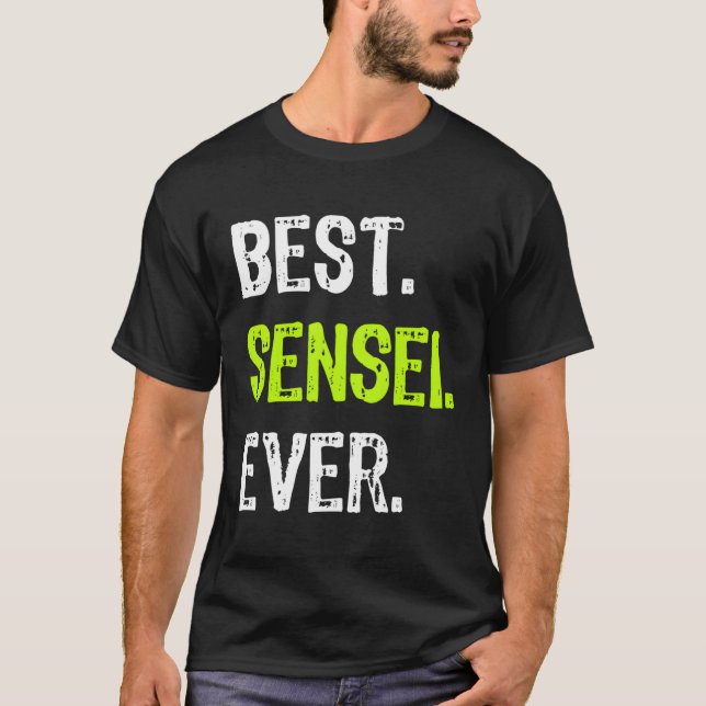 Camiseta Melhor Sensei Alguma Vez Engraçado Professor de Ar (Frente)