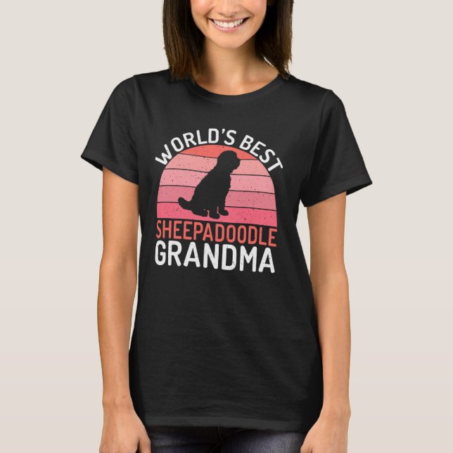 Camiseta Melhor Sheepadoodle vovó Sheepadoodle (Frente)