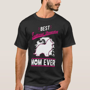 Camiseta Melhor Sheepdog da Shetland Mãe de Prata Mãe