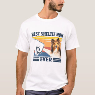 Camiseta Melhor Sheepdog Shetland Shelly Mãe Cachorro Muito