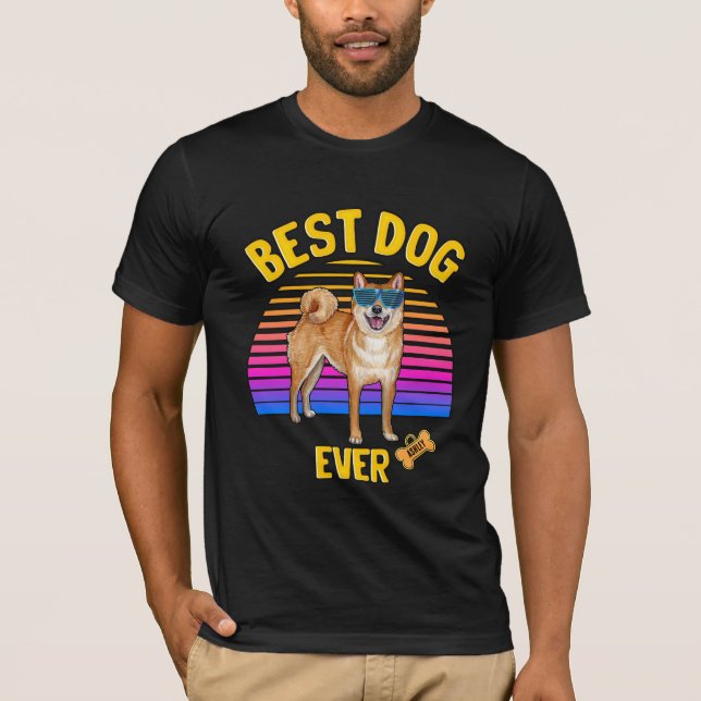 Camiseta Melhor Shiba Inu Dog Ever Retro (Frente)
