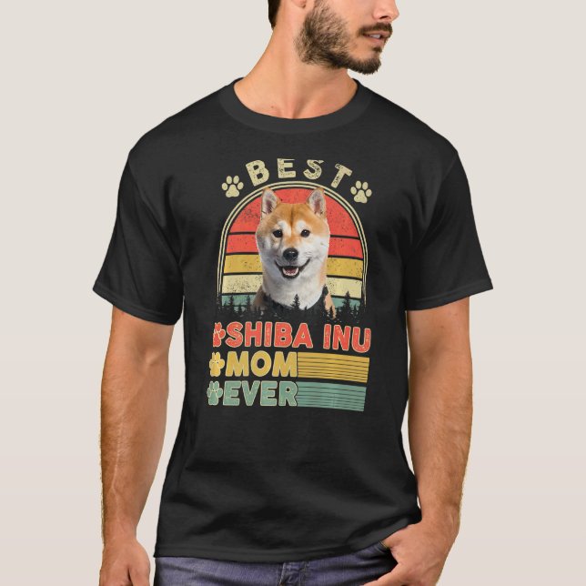 Camiseta Melhor Shiba Inu Mãe Alguma Vez Shiba Inu Cão Mãe  (Frente)