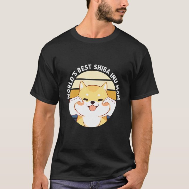Camiseta Melhor Shiba Inu Mãe do Mundo (Frente)