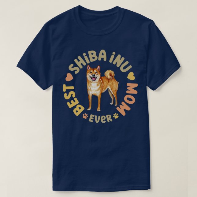 Camiseta Melhor Shiba Inu Mãe Nunca (Frente do Design)