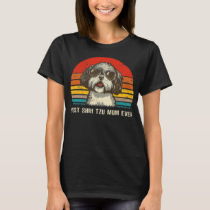 Camiseta Melhor Shih Tzu Mãe Sempre Engraçado Shih Tzu Nata