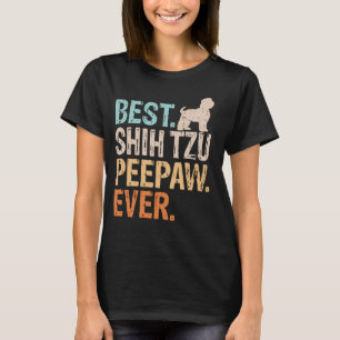 Camiseta Melhor Shih Tzu Peepaw Ever Cachorro Sobre Avô Eng