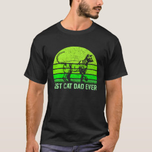 Camiseta Melhor Silhueta de Pai de Gato Sphynx Vintage Retr