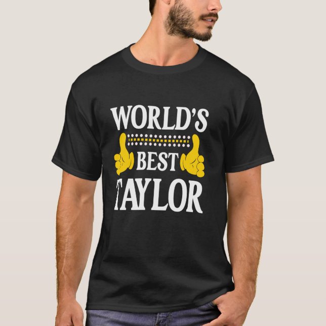 Camiseta Melhor Sobrenome da Família Taylor Surname Team (Frente)
