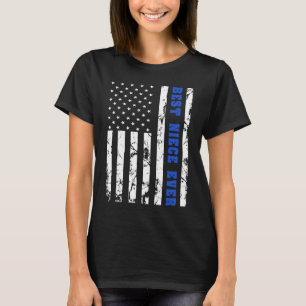 Camiseta Melhor sobrinha alguma vez nos EUA Vintage Flag Fa