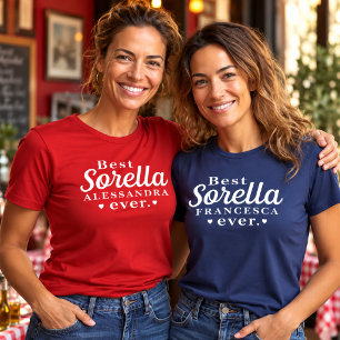 Camiseta Melhor Sorella (Irmã Italiana) de Sempre Personali
