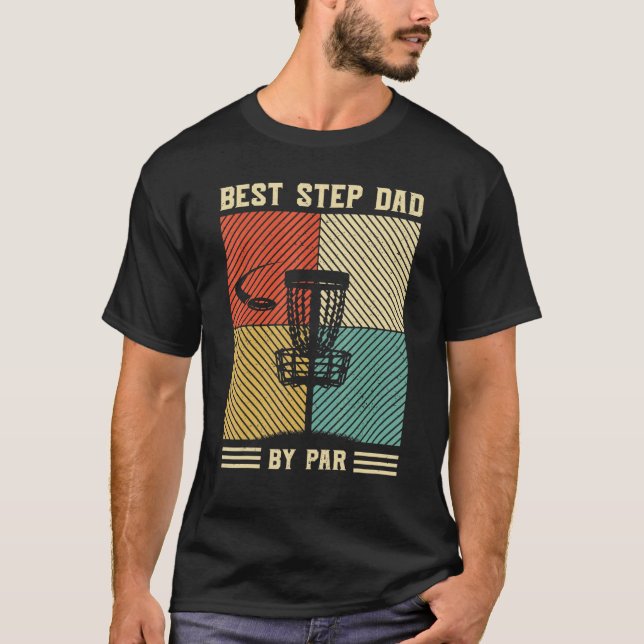 Camiseta Melhor Stepdad De Longe Homens Golf Retro Sunset P (Frente)