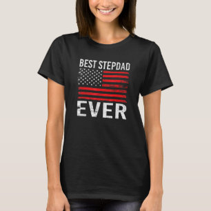 Camiseta Melhor Stepdad Do Mundo Com A Bandeira Americana 4