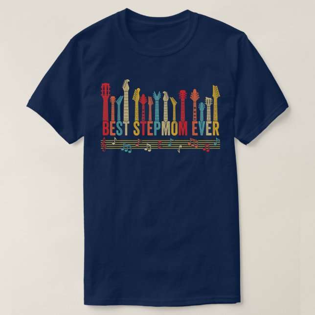 Camiseta Melhor Stepman Da Mamãe De Violão, Mães (Frente do Design)