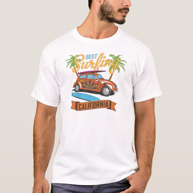 Camiseta Melhor surfar em Califórnia (Frente)